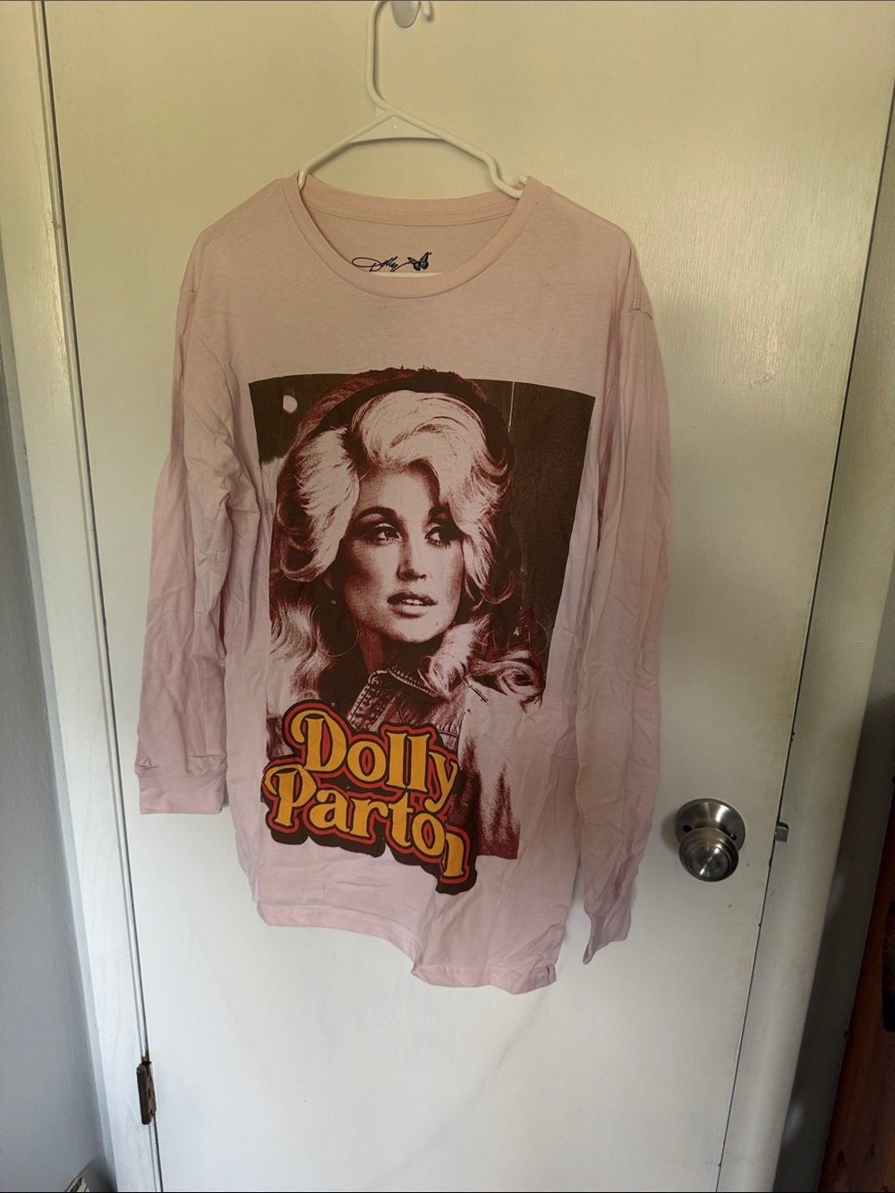 Dolly Parton Pink Graphic Long Sleeve Tee